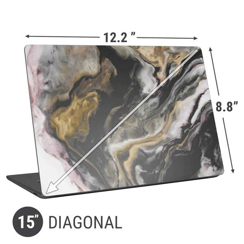 Gold Blush Marble Ink Universal Laptop 15in (12.2 x 8.8in) Skin