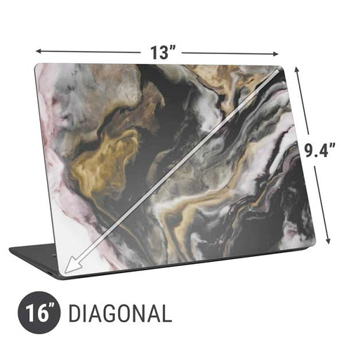Gold Blush Marble Ink Universal Laptop 16in (13 x 9.4in) Skin