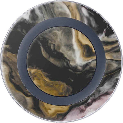 Gold Blush Marble Ink Wireless Charger Skin