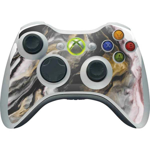 Gold Blush Marble Ink Xbox 360 Wireless Controller Skin
