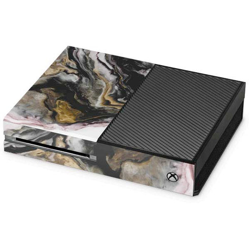 Gold Blush Marble Ink Xbox One Console Skin