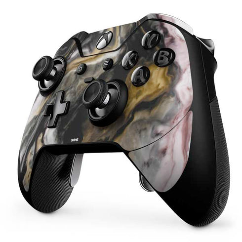 Gold Blush Marble Ink Xbox One Elite Controller Skin