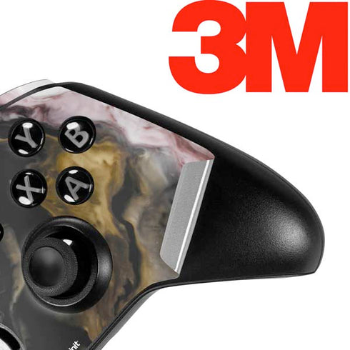 Gold Blush Marble Ink Xbox One Elite Controller Skin