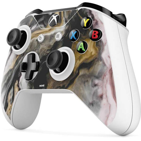 Gold Blush Marble Ink Xbox One S Controller Skin
