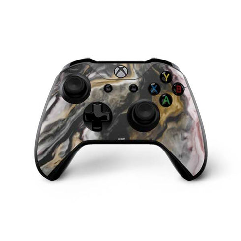 Gold Blush Marble Ink Xbox One X Controller Skin