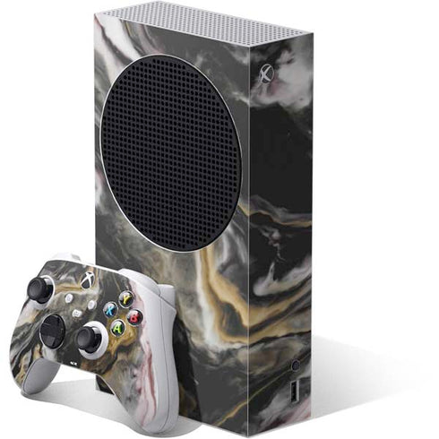 Gold Blush Marble Ink Xbox Series S Bundle Skin
