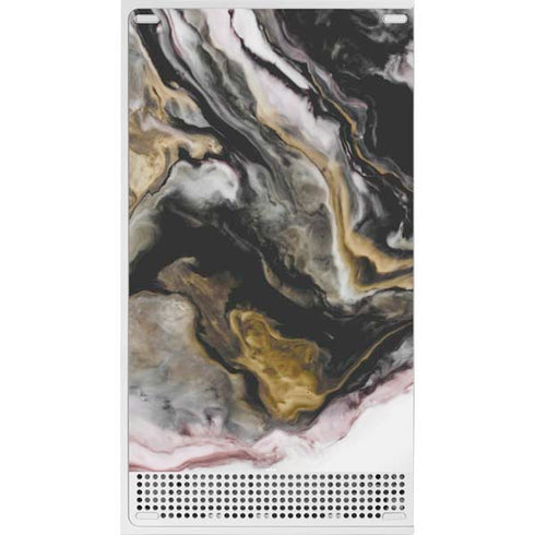 Gold Blush Marble Ink Xbox Series S Console Skin