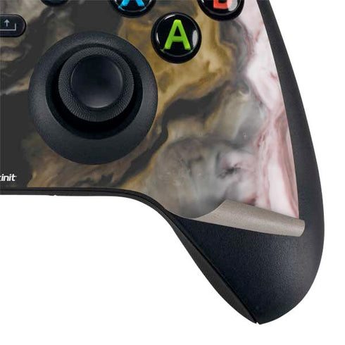 Gold Blush Marble Ink Xbox Series X Bundle Skin