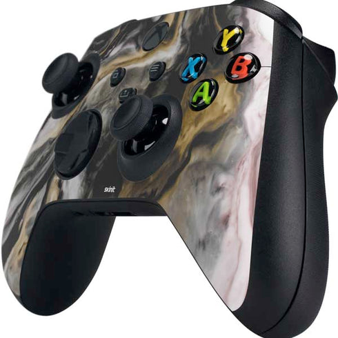 Gold Blush Marble Ink Xbox Series X Controller Skin