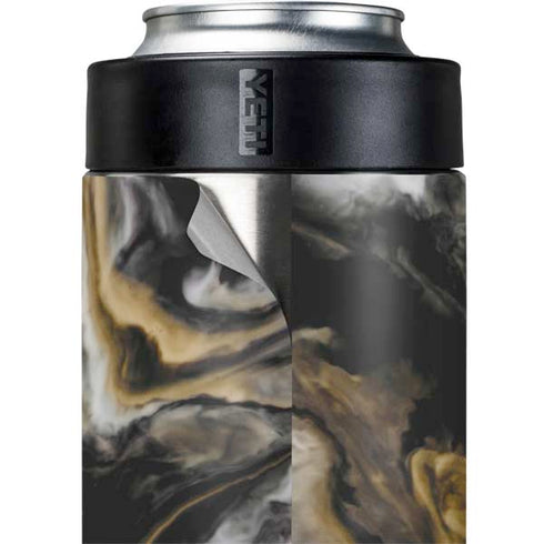 Gold Blush Marble Ink Yeti Colster Can Insulator Skin