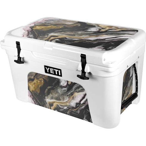 Gold Blush Marble Ink YETI Tundra 45 Hard Cooler Skin
