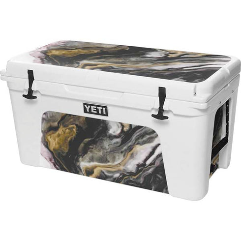Gold Blush Marble Ink YETI Tundra 75 Hard Cooler Skin