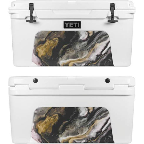 Gold Blush Marble Ink YETI Tundra 75 Hard Cooler Skin