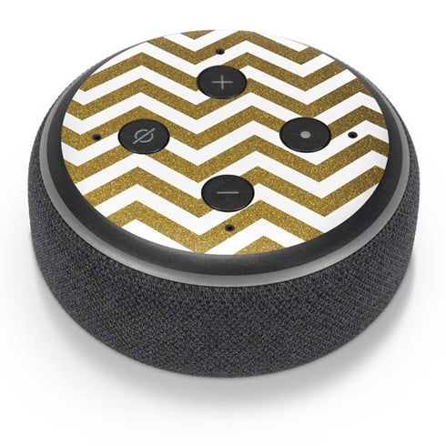 Gold Chevron Amazon Echo Dot Skin