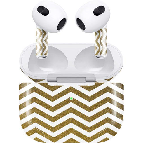 Gold Chevron Apple AirPods (3rd Gen 2021) Skin