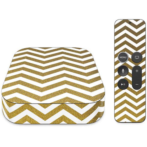 Gold Chevron Apple TV Skin