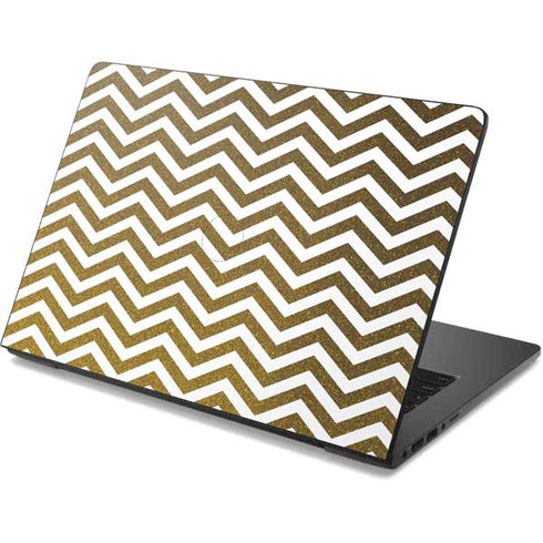 Gold Chevron Dell Chromebook Skin
