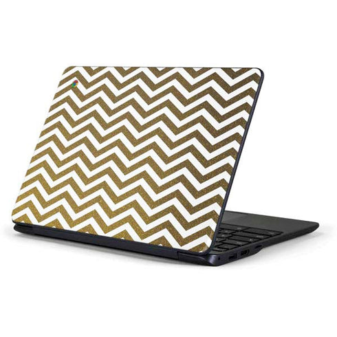 Gold Chevron Samsung Chromebook Skin
