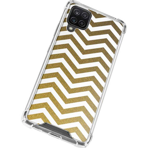Gold Chevron Galaxy A12 Clear Case