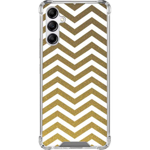 Gold Chevron Galaxy A14 5G Clear Case