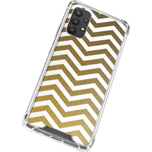 Gold Chevron Galaxy A32 5G Clear Case