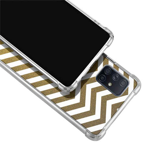 Gold Chevron Galaxy A51 5G Clear Case