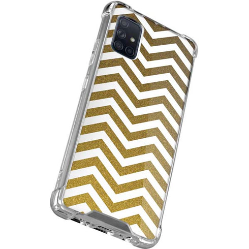 Gold Chevron Galaxy A51 5G Clear Case