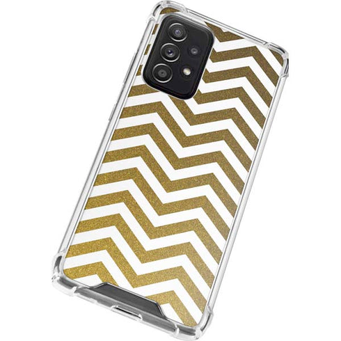 Gold Chevron Galaxy A52 5G Clear Case