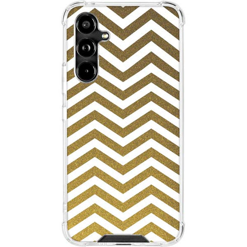 Gold Chevron Galaxy A54 5G Clear Case