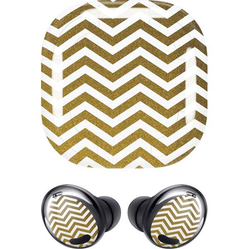 Gold Chevron Galaxy Buds Pro Skin