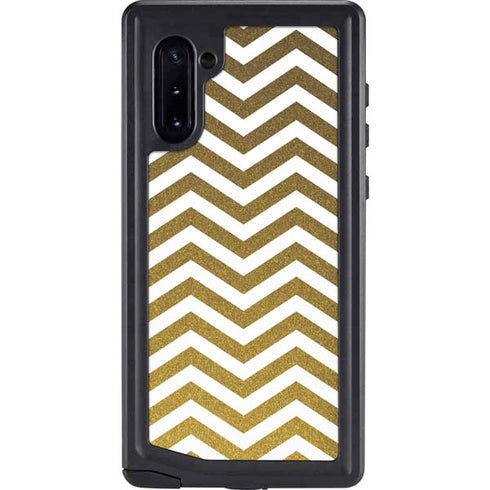 Gold Chevron Galaxy Note 10 Waterproof Case