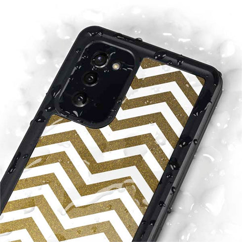 Gold Chevron Galaxy Note20 5G Waterproof Case