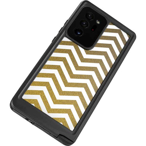 Gold Chevron Galaxy Note20 Ultra 5G Waterproof Case