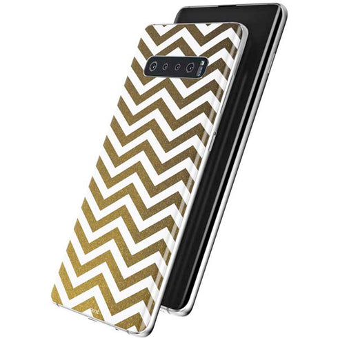 Gold Chevron Galaxy S10 Skin