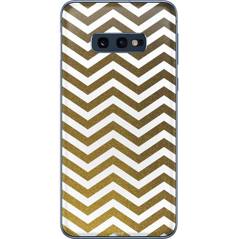 Gold Chevron Galaxy S10e Skin