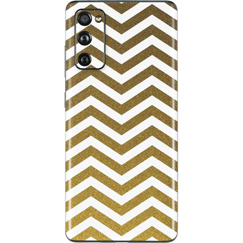 Gold Chevron Galaxy S20 Fan Edition Skin
