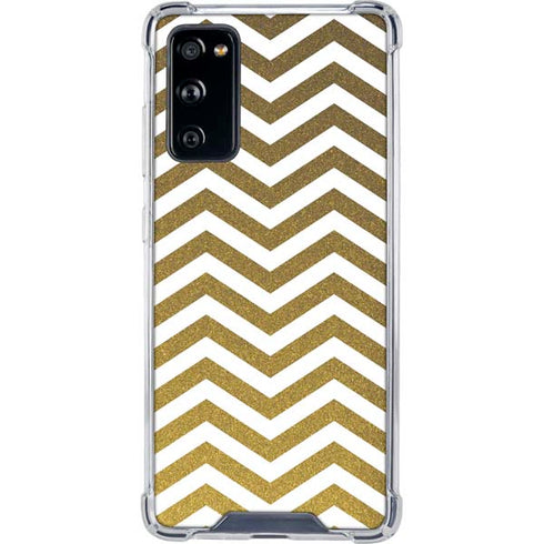 Gold Chevron Galaxy S20 FE Clear Case