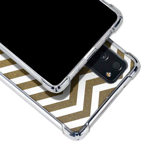 Gold Chevron Galaxy S20 FE Clear Case