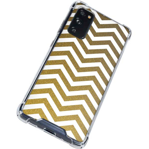 Gold Chevron Galaxy S20 FE Clear Case