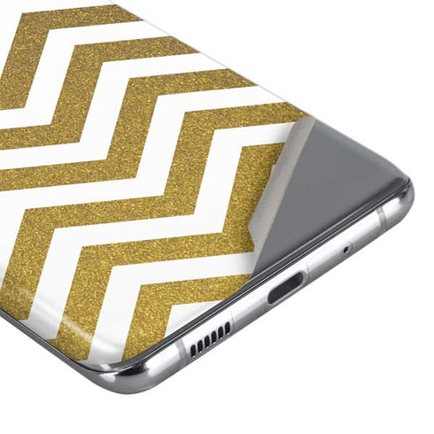 Gold Chevron Galaxy S20 Plus Skin