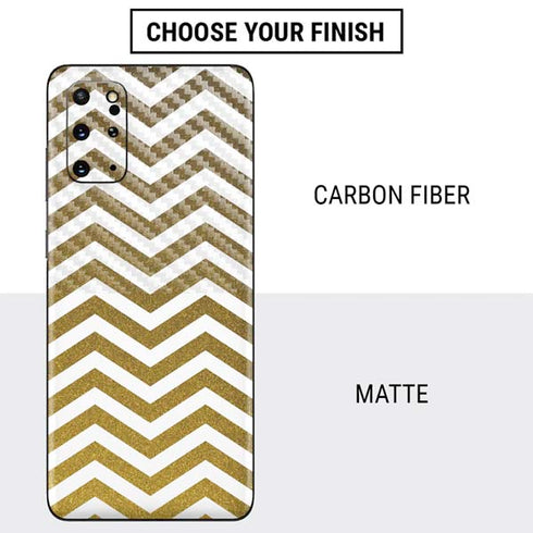 Gold Chevron Galaxy S20 Plus Skin