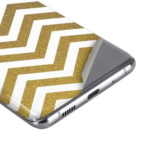 Gold Chevron Galaxy S20 Skin
