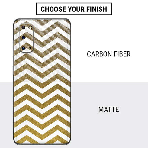 Gold Chevron Galaxy S20 Skin