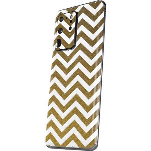 Gold Chevron Galaxy S20 Ultra 5G Skin