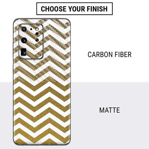Gold Chevron Galaxy S20 Ultra 5G Skin