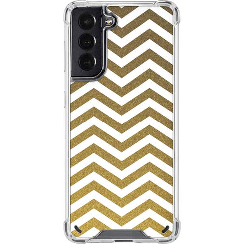 Gold Chevron Galaxy S21 5G Clear Case