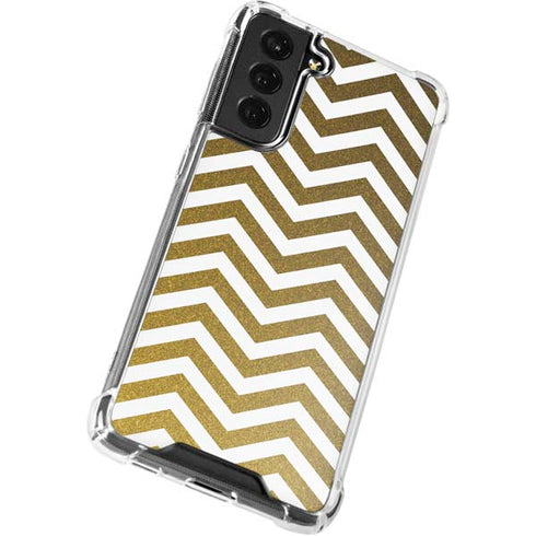 Gold Chevron Galaxy S21 FE Clear Case