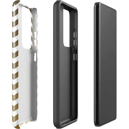 Gold Chevron Galaxy S21 Ultra 5G Pro Case