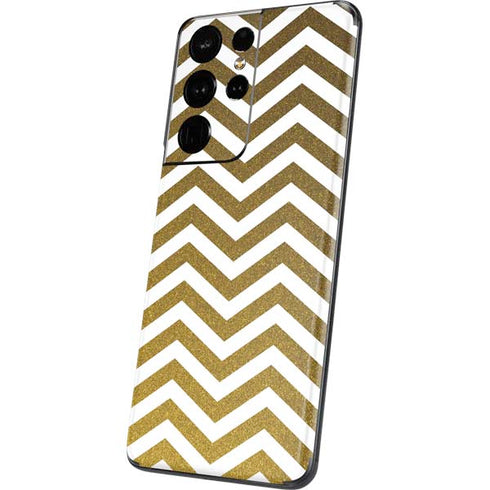 Gold Chevron Galaxy S21 Ultra 5G Skin