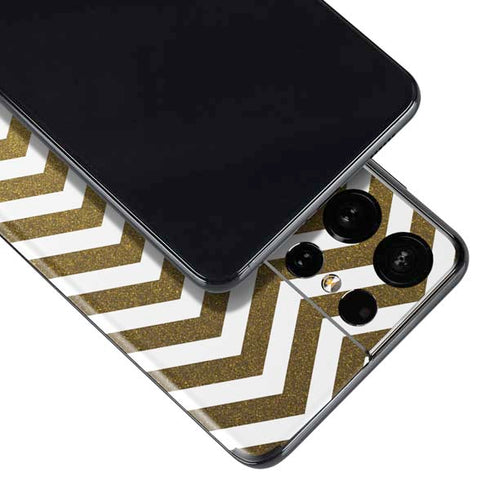 Gold Chevron Galaxy S21 Ultra 5G Skin